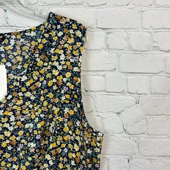 BloomChic Floral V Neck Elastic Waist Sleeveless Pocket Dress Plus Size 2X - Picture 3 of 7